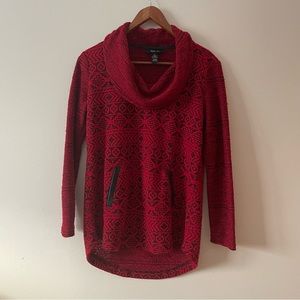 Style & Co. Red Cowl Neck Sweater